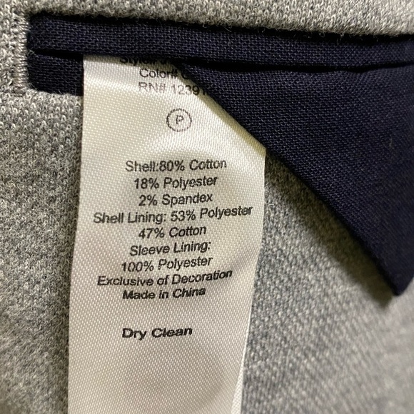 JACHS Quinn Pique Cotton Blend Grey Blazer Sport Coat, Stitch Fix - Picture 6 of 10